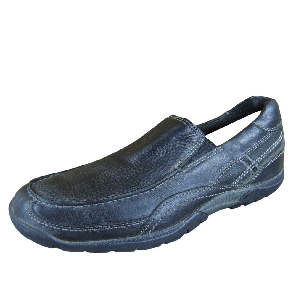 Rockport Men's adidprene Loafer Black Leather Size 9 Medium Gently Used 2025